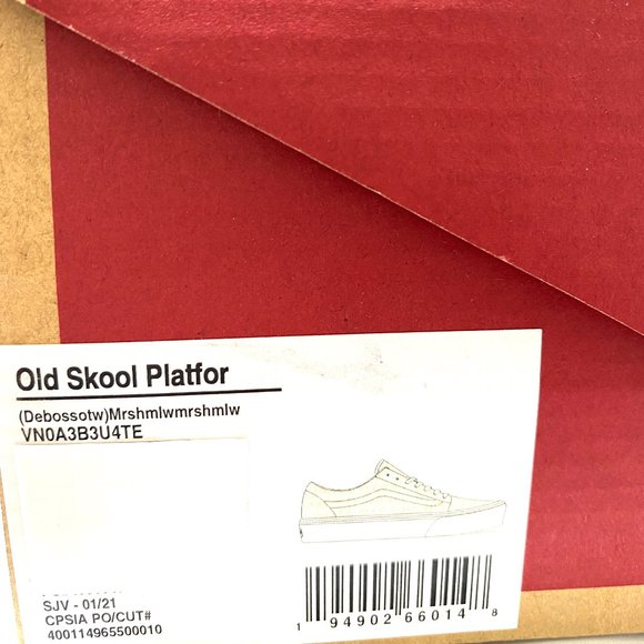 💖MEGA SALE💖VANS PLATFORM OLD Skool Suede Egret White Women's 10 VN0A3B3U4TE - Picture 11 of 11